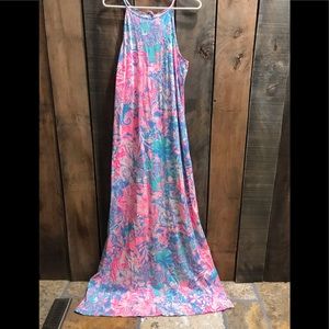 Lilly Pulitzer maxi dress. Excellent condition. Ties in back